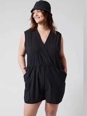 Athleta Marlow Romper in Black (Size:XL)
